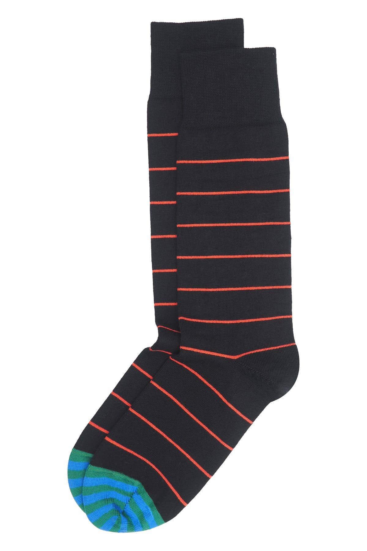Peper Harow Socks Mens Socks Thin Stripe Men's Socks: Black