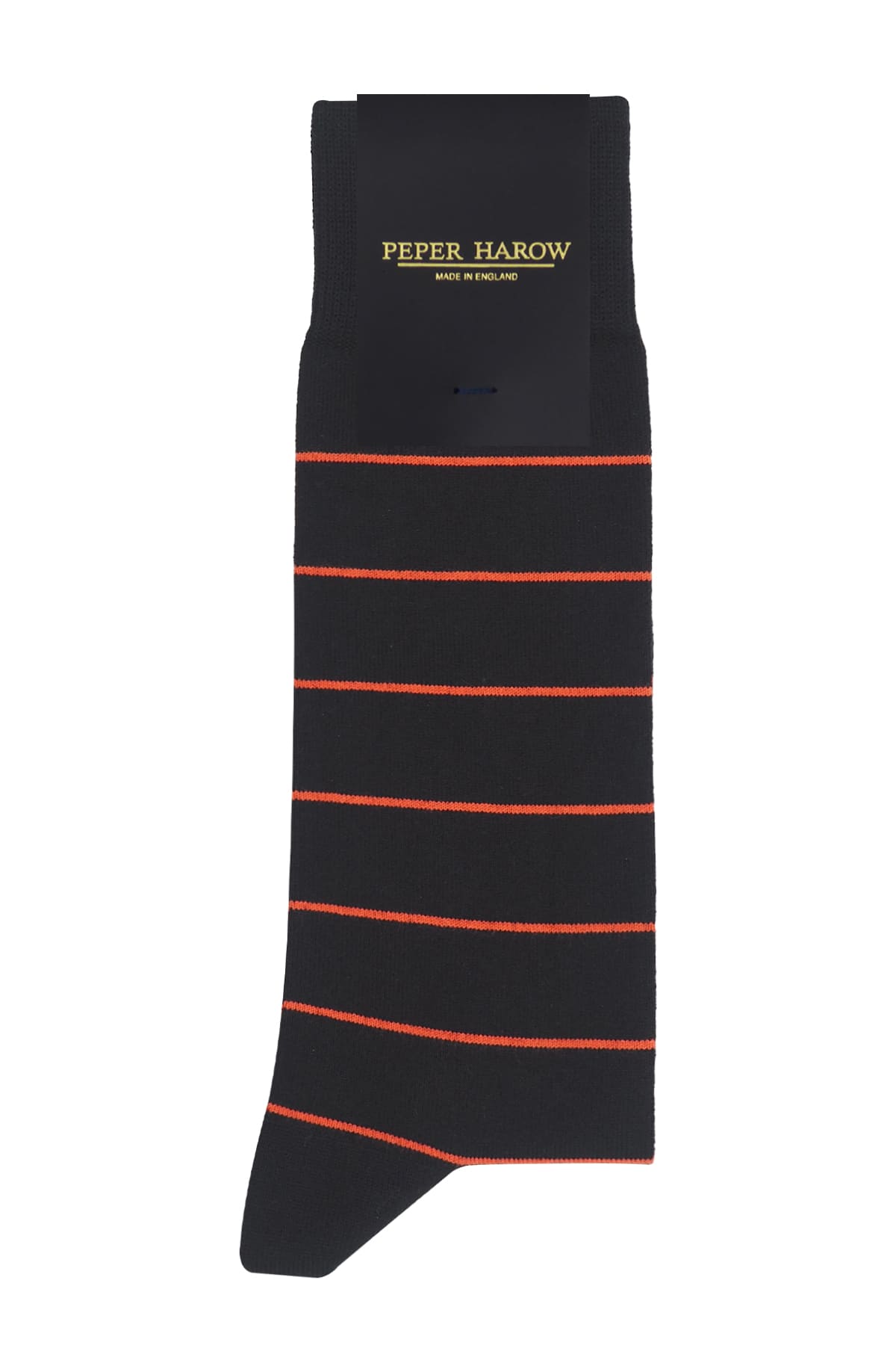 Peper Harow Socks Mens Socks Thin Stripe Men's Socks: Black