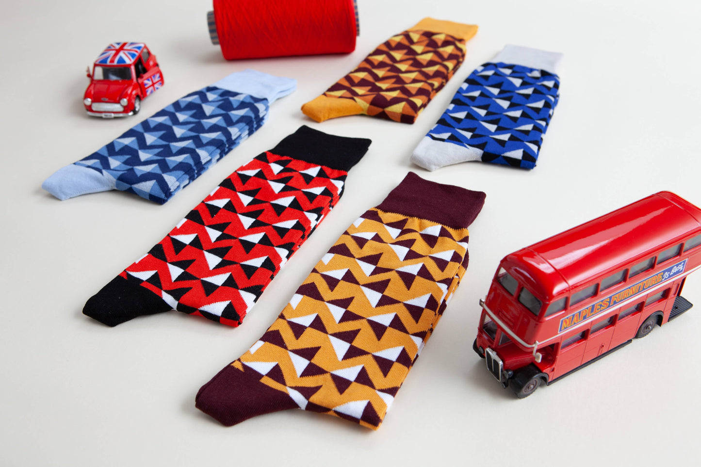 Peper Harow Socks Mens Socks Triangle Men's Luxury Socks: Navy