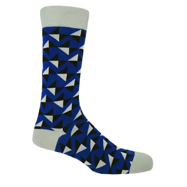 Peper Harow Socks Mens Socks Triangle Men's Luxury Socks: Navy