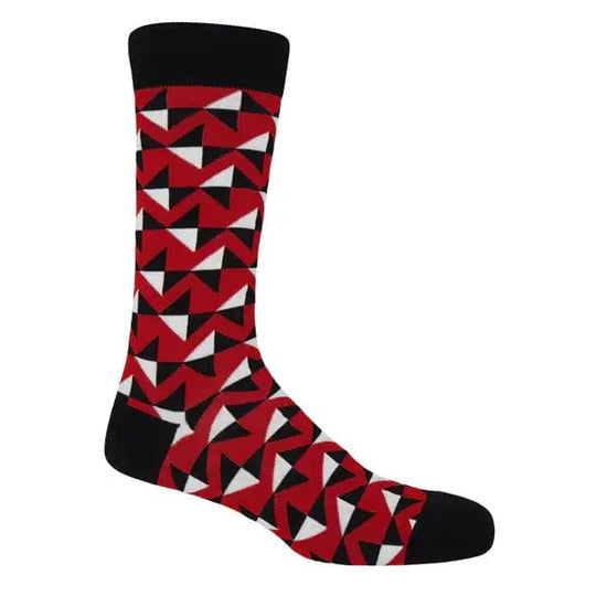 Peper Harow Socks Mens Socks Triangle Men's Luxury Socks: Red