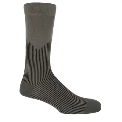 Peper Harow Socks Mens Socks V-Stripe Men's Premium Socks: Black