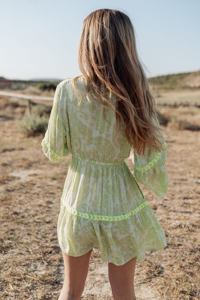 Piti Cuiti Dresses Cairns Mini Dress Lime