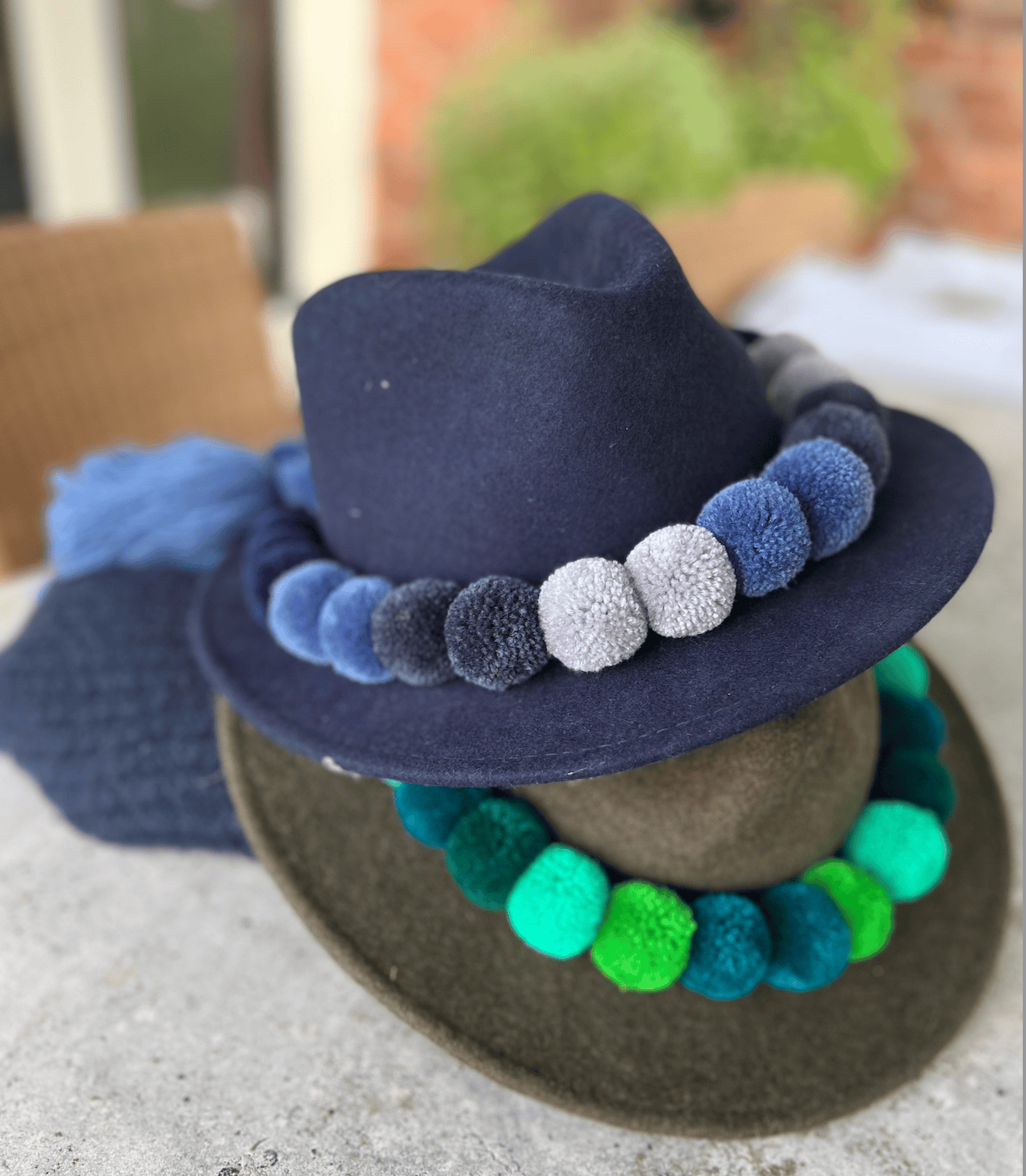 PomPom Galore Accessories Green pom pom Hatband