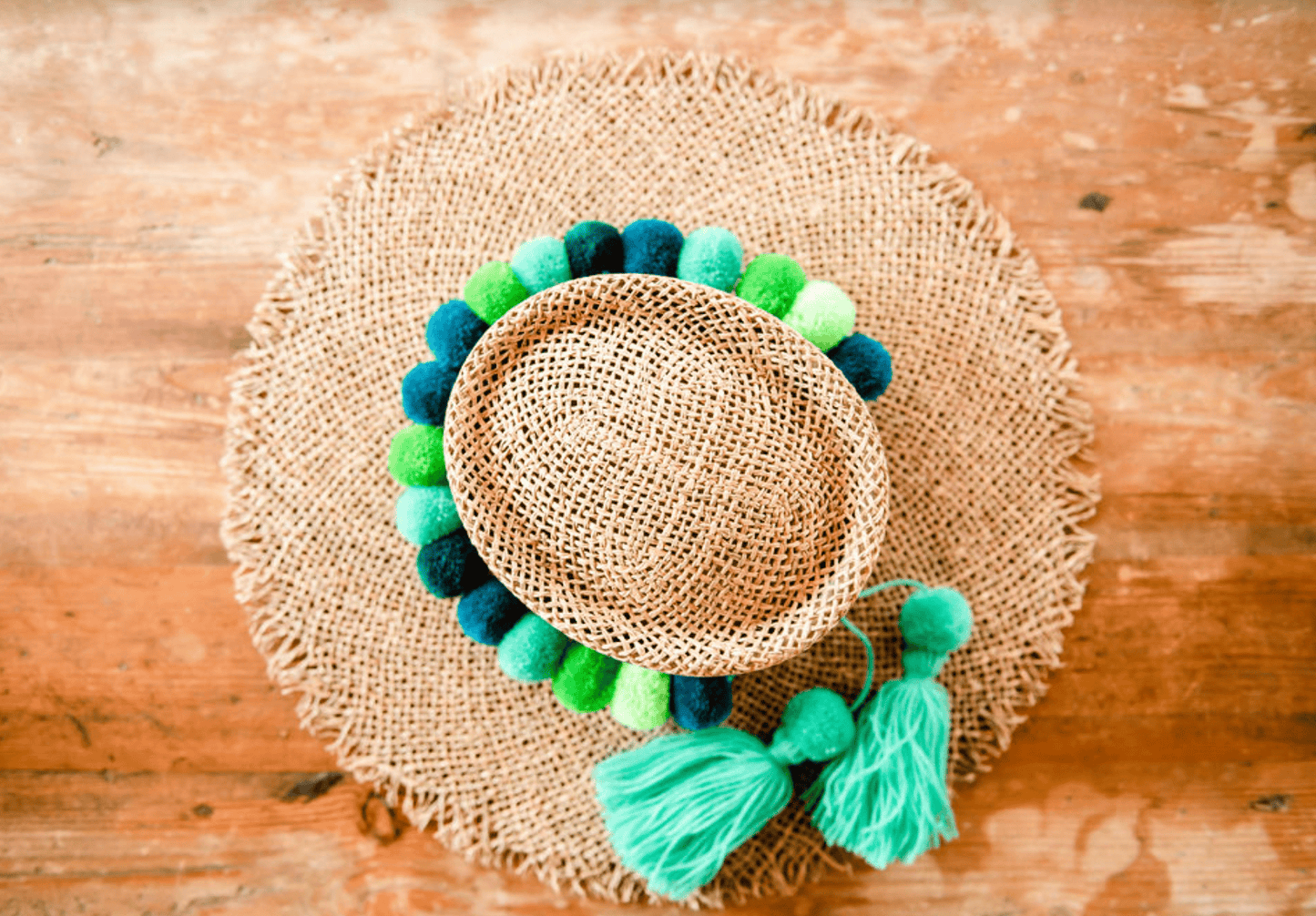 PomPom Galore Accessories Green pom pom Hatband