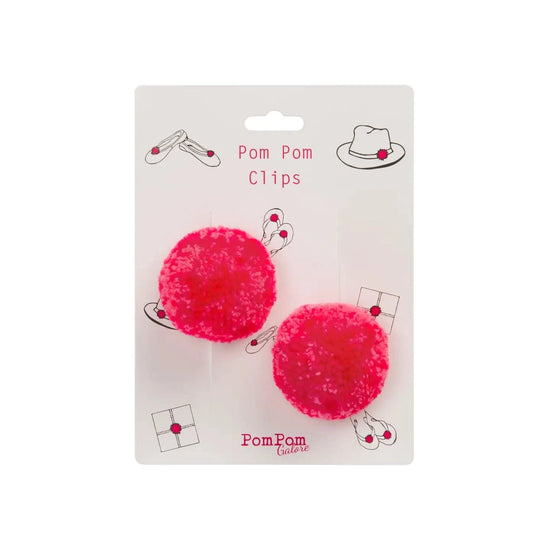 PomPom Galore Accessories Pom Pom Shoe Clips Set of 2 Large - Pink