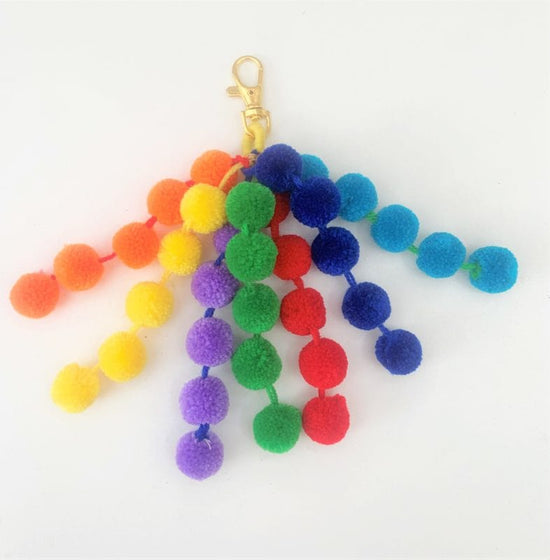 PomPom Galore Accessories Rainbow Pom Pom Clip