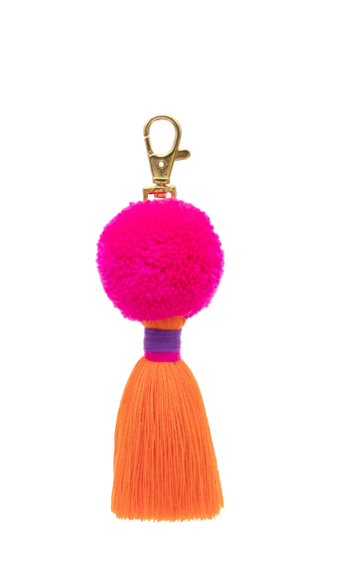 PomPom Galore Keyrings Bag Charm Pom Pom Pink