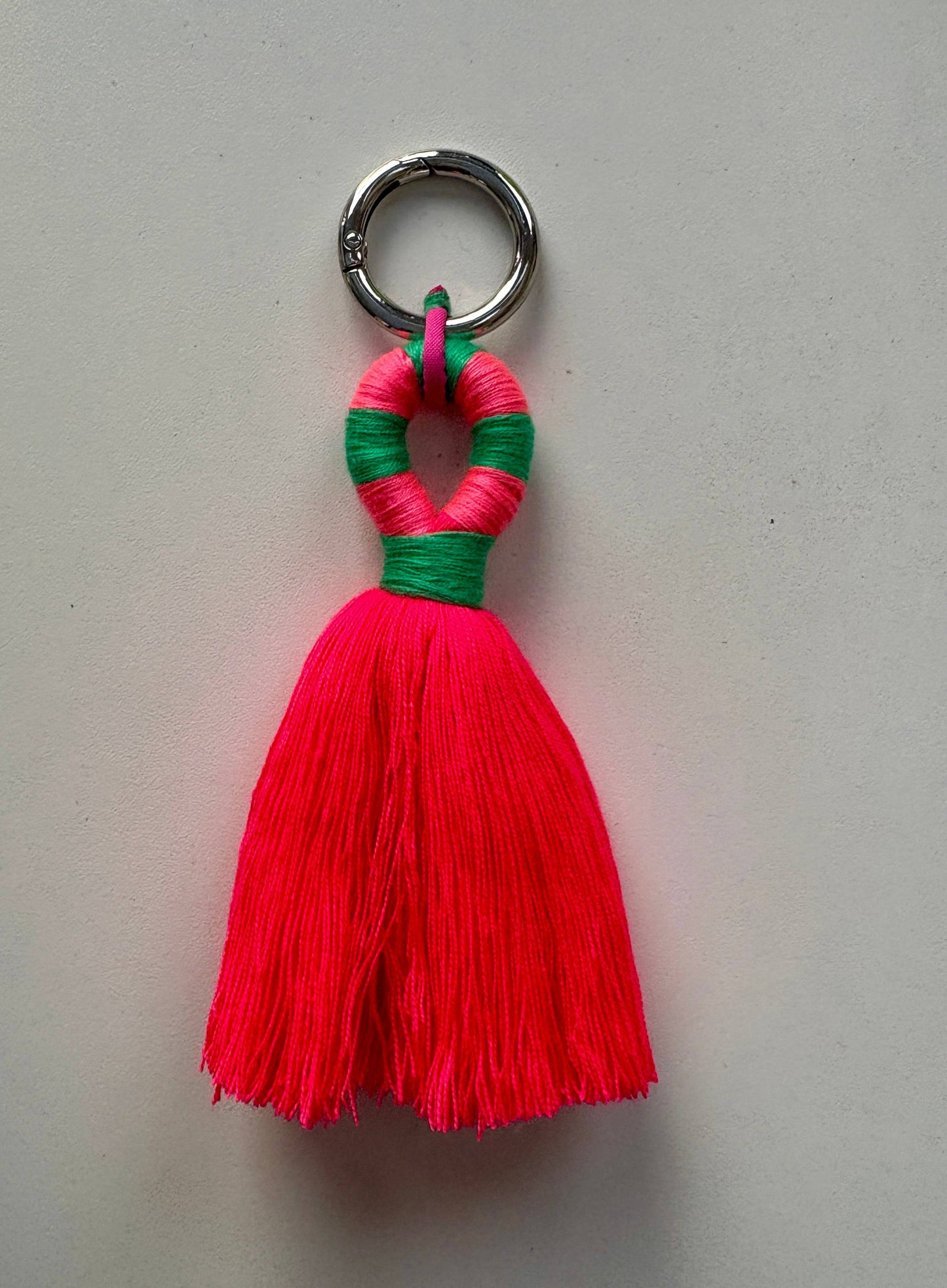 PomPom Galore Keyrings Tassel Bag Charm / Key Ring: Orange