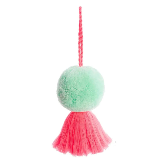 PomPom Galore Room Decor Jumbo Pom Pom & Tassel Swag Neo Mint & Blush