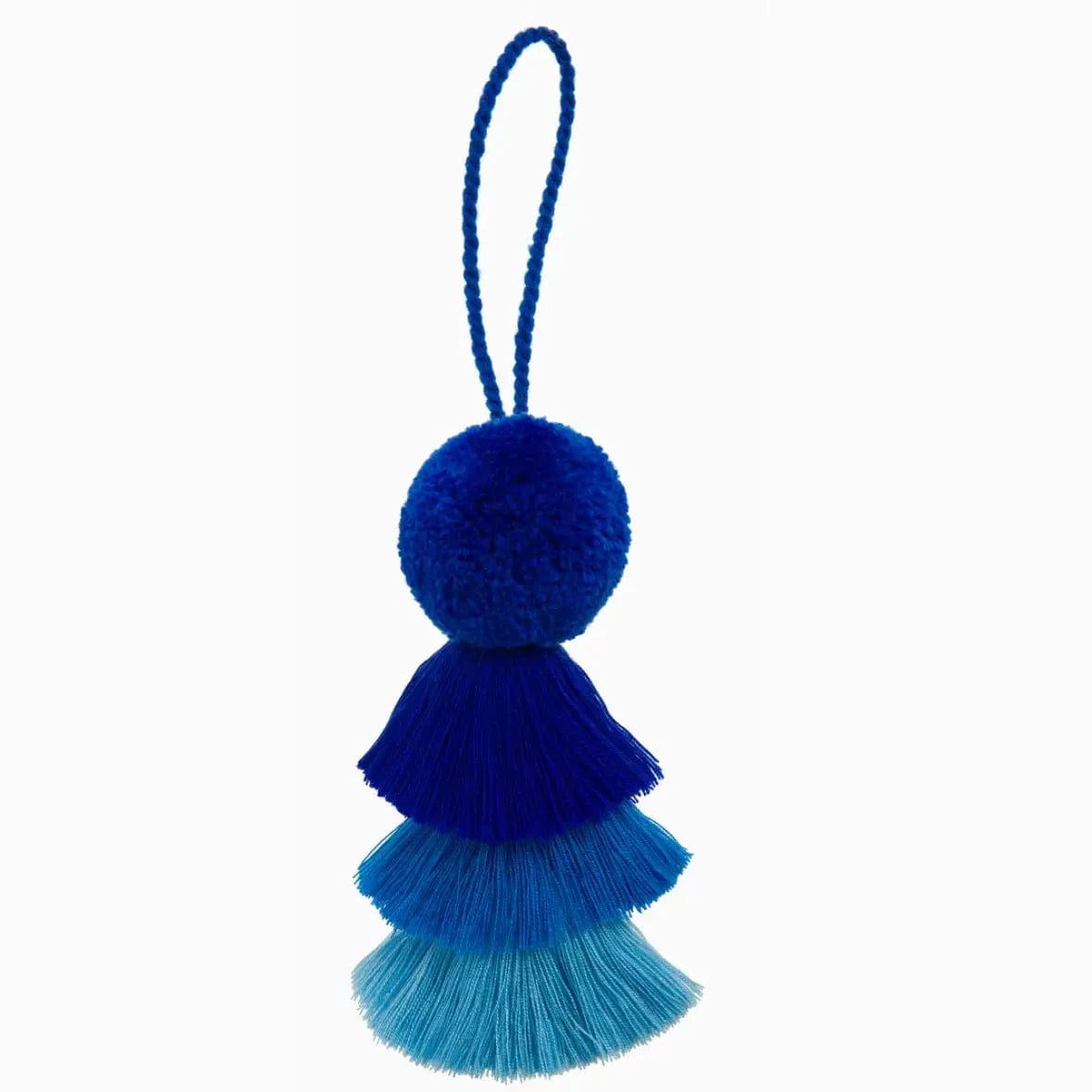 PomPom Galore Room Decor Pom Pom Trio Tassel Swags 5cm, Blues