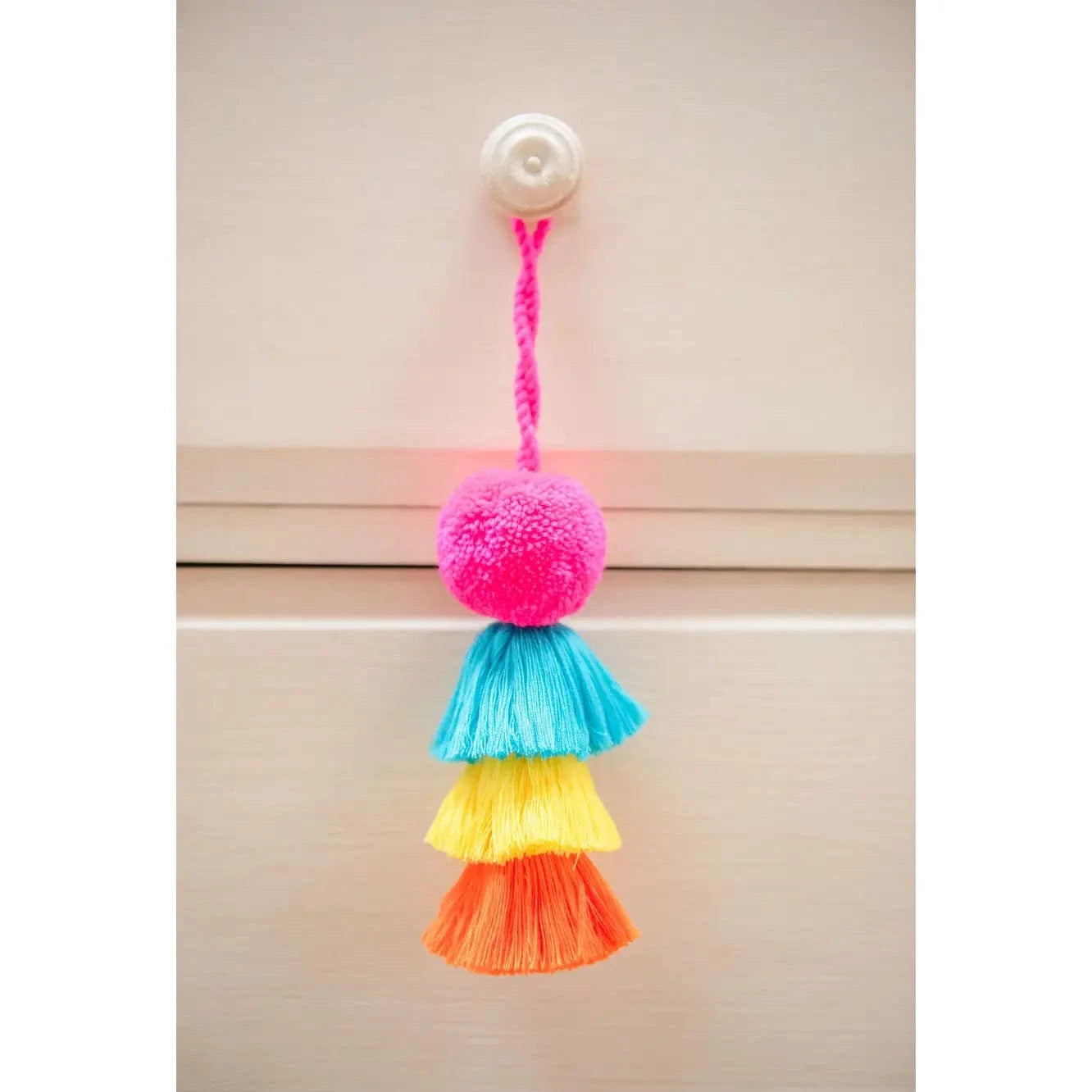 PomPom Galore Room Decor Pom Pom Trio Tassel Swags 5cm, Fiesta