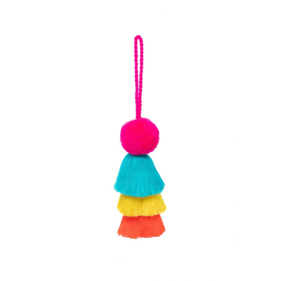 PomPom Galore Room Decor Pom Pom Trio Tassel Swags 5cm, Fiesta