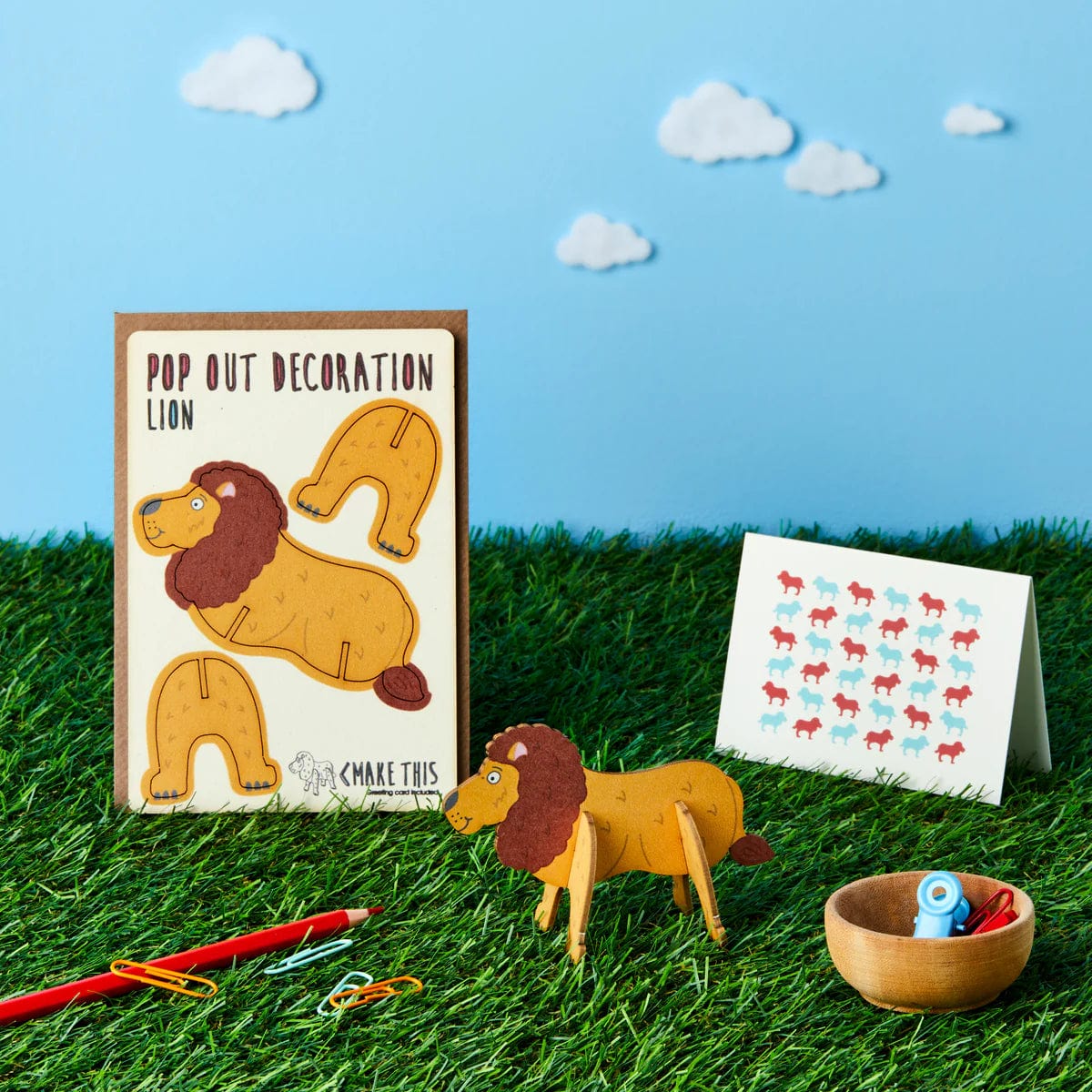 Pop Out Card Company Accessories Lion Pop Out Greeting Card