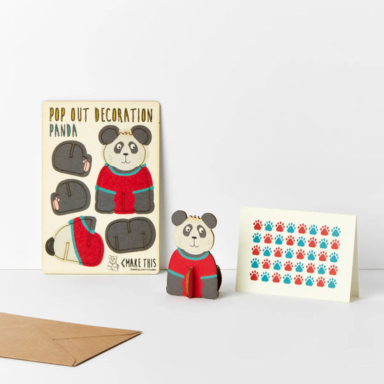 Pop Out Card Company Accessories Panda Pop Out Greeting Card