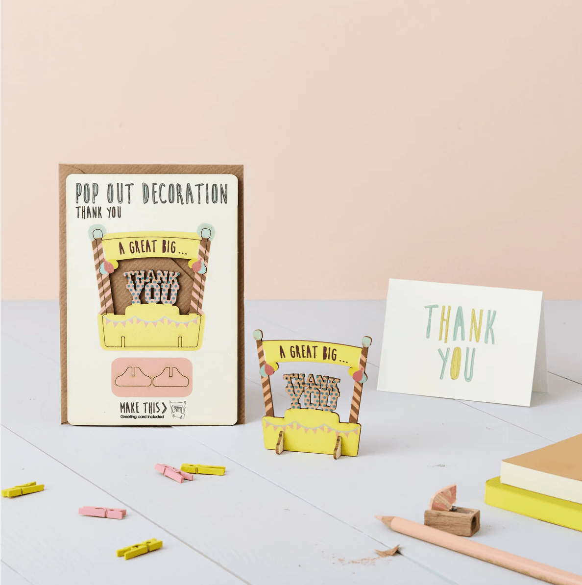 Pop Out Card Company Accessories Thank You Pop out Card