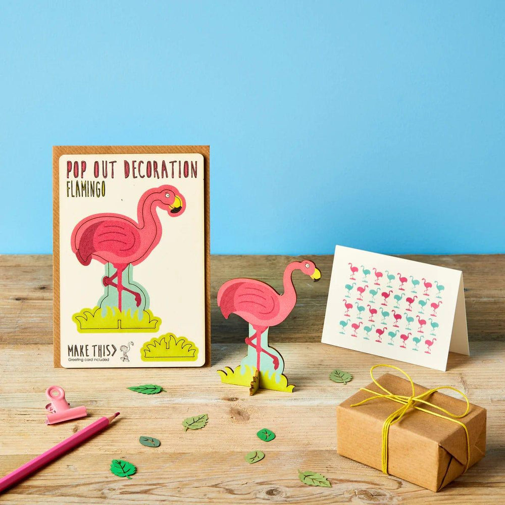 Flamingo Pop Out Greeting Card