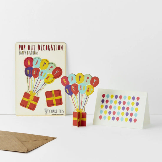 Pop Out Card Company Happy birthday Balloon Pop Out Card