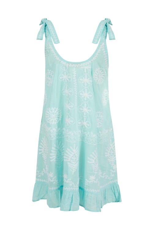 Pranella Dresses Remi Aqua-White Slip