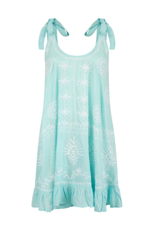 Pranella Dresses Remi Aqua-White Slip