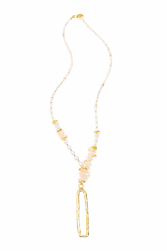 Pranella Necklaces Carlos Pearl & Shell Maxi Necklace