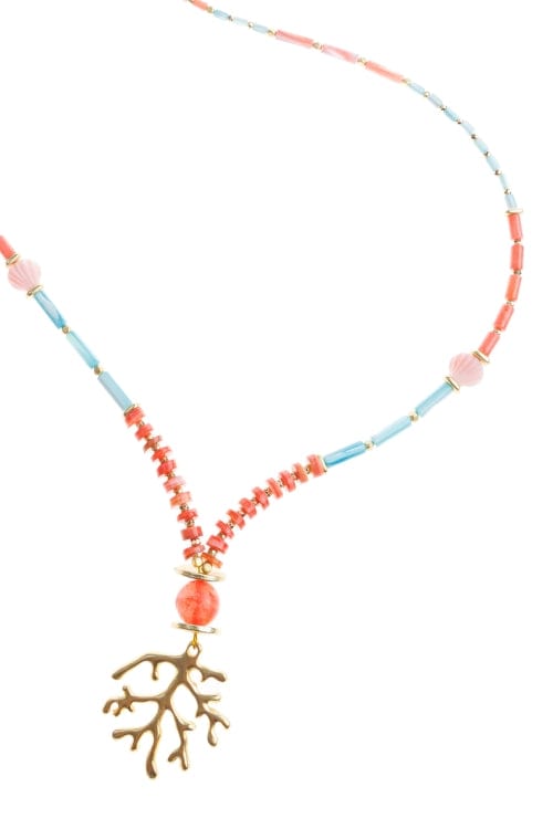 Pranella Necklaces Nerissa Fire Coral in Gold
