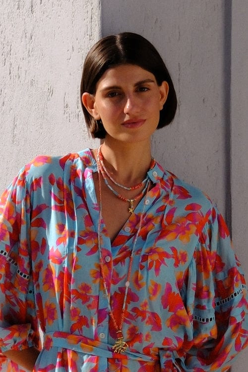 Pranella Necklaces Nerissa Fire Coral in Gold