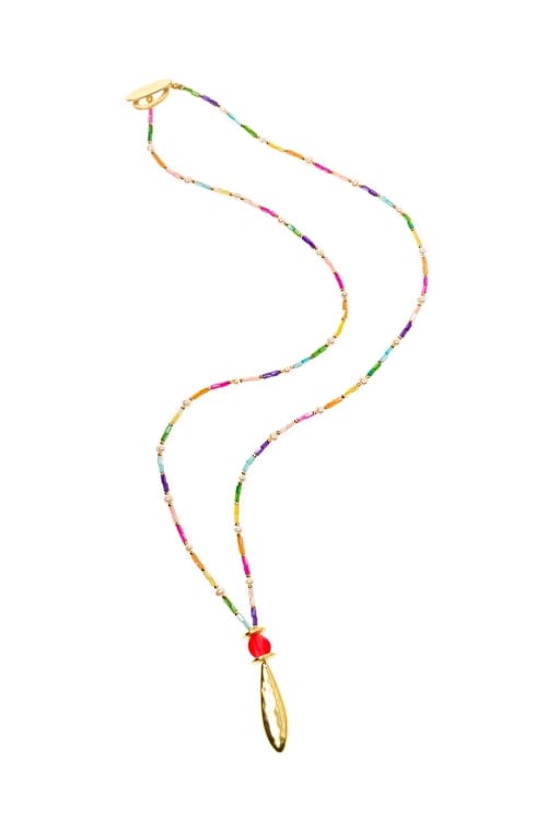Pranella Necklaces Sherbet Oval Necklace in Gold