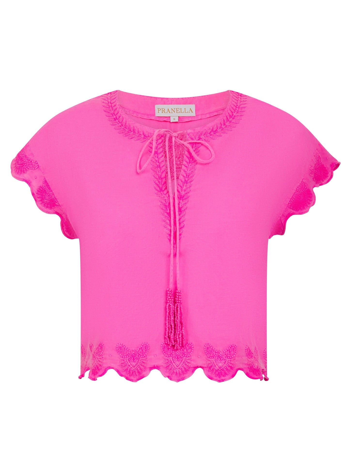 Pranella Tops Kitty Neon Fuchsia Top