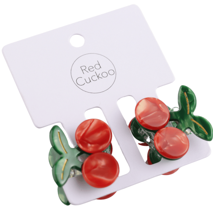 Pure Fashions Hair Accessories Cherries Hair Claw Clip Twin Pack