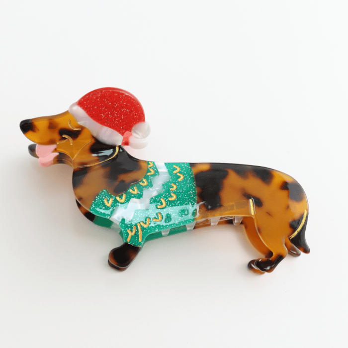 Pure Fashions Hair Accessories Xmas Dog Hair Claw Clip