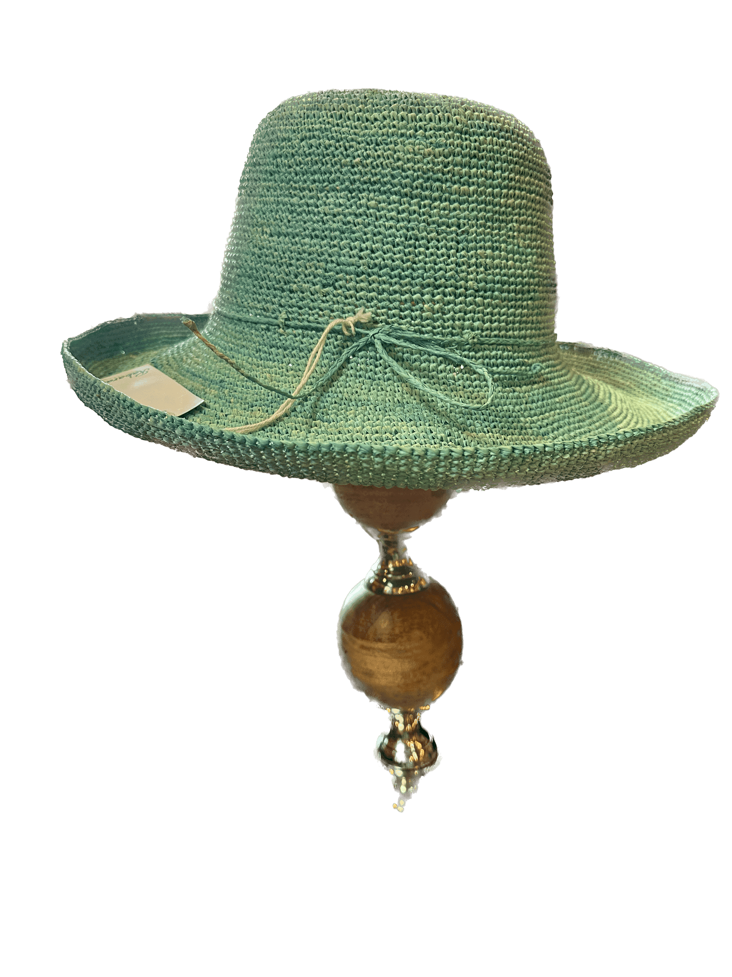 Rabarany Hats & Gloves Aqua Raffia Hat