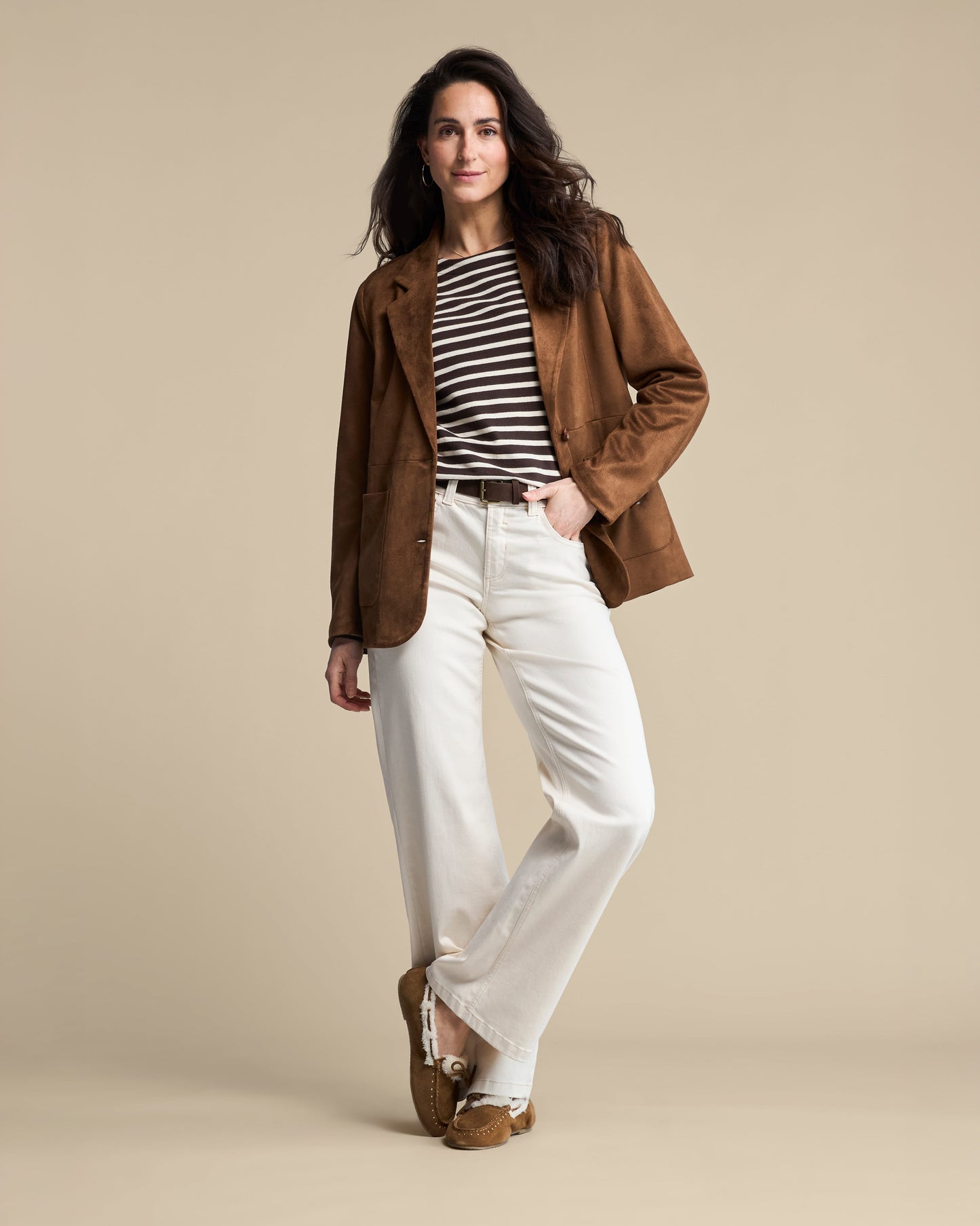 RED BUTTON Jeans Colette & Belt High Rise Jeans in Ecru