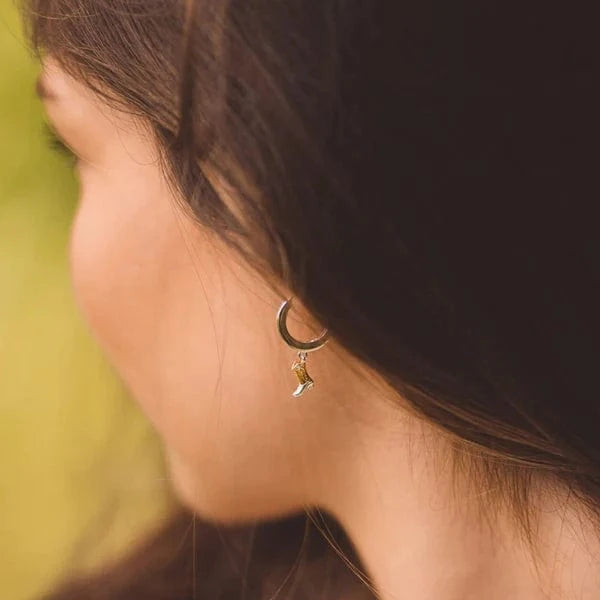 Reeves & Reeves Earrings Cowboy Charm Hoop Earrings
