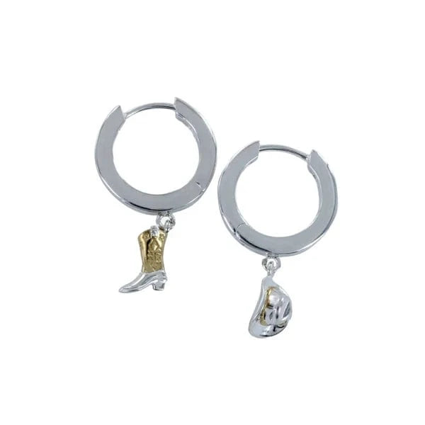 Reeves & Reeves Earrings Cowboy Charm Hoop Earrings