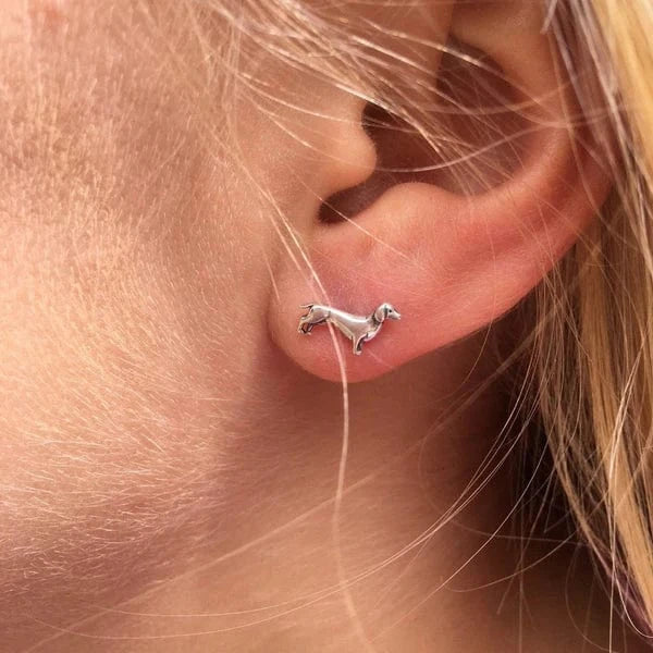Reeves & Reeves Earrings Dachshund Dog Stud Earrings