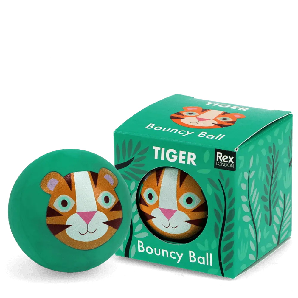Rex London Bouncy ball - Tiger (green)