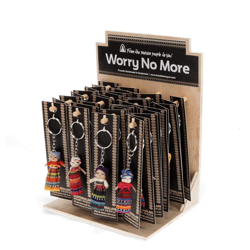Rex London Gifts Worry doll with keyring - Assorted (SINGLE)