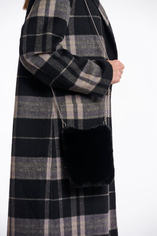 Rino & Pelle Bags Doxy Faux Fur Shoulder Bag in Black