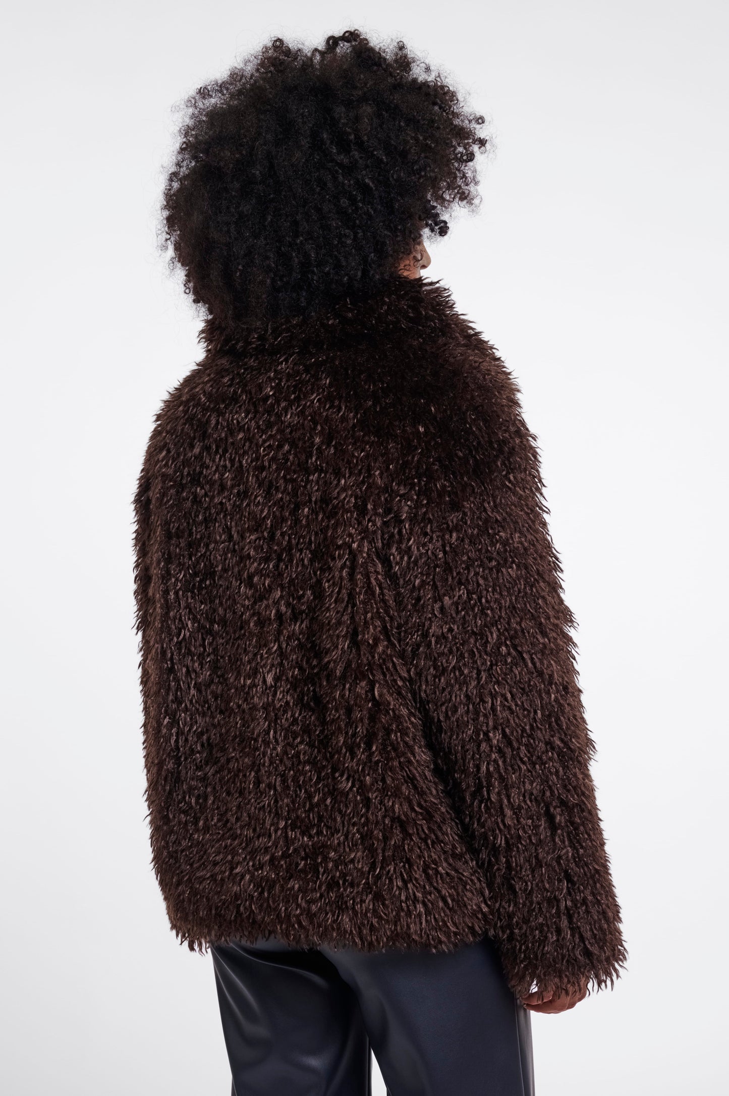 Rino & Pelle Coats Lias Faux Fur Jacket with Revere Collar