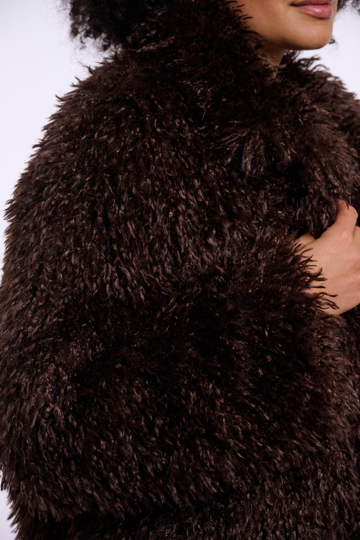 Rino & Pelle Coats Lias Faux Fur Jacket with Revere Collar