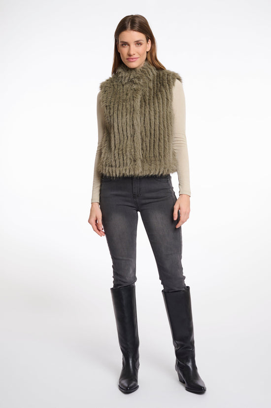 Rino & Pelle Jackets Dava Gilet in Green Ash