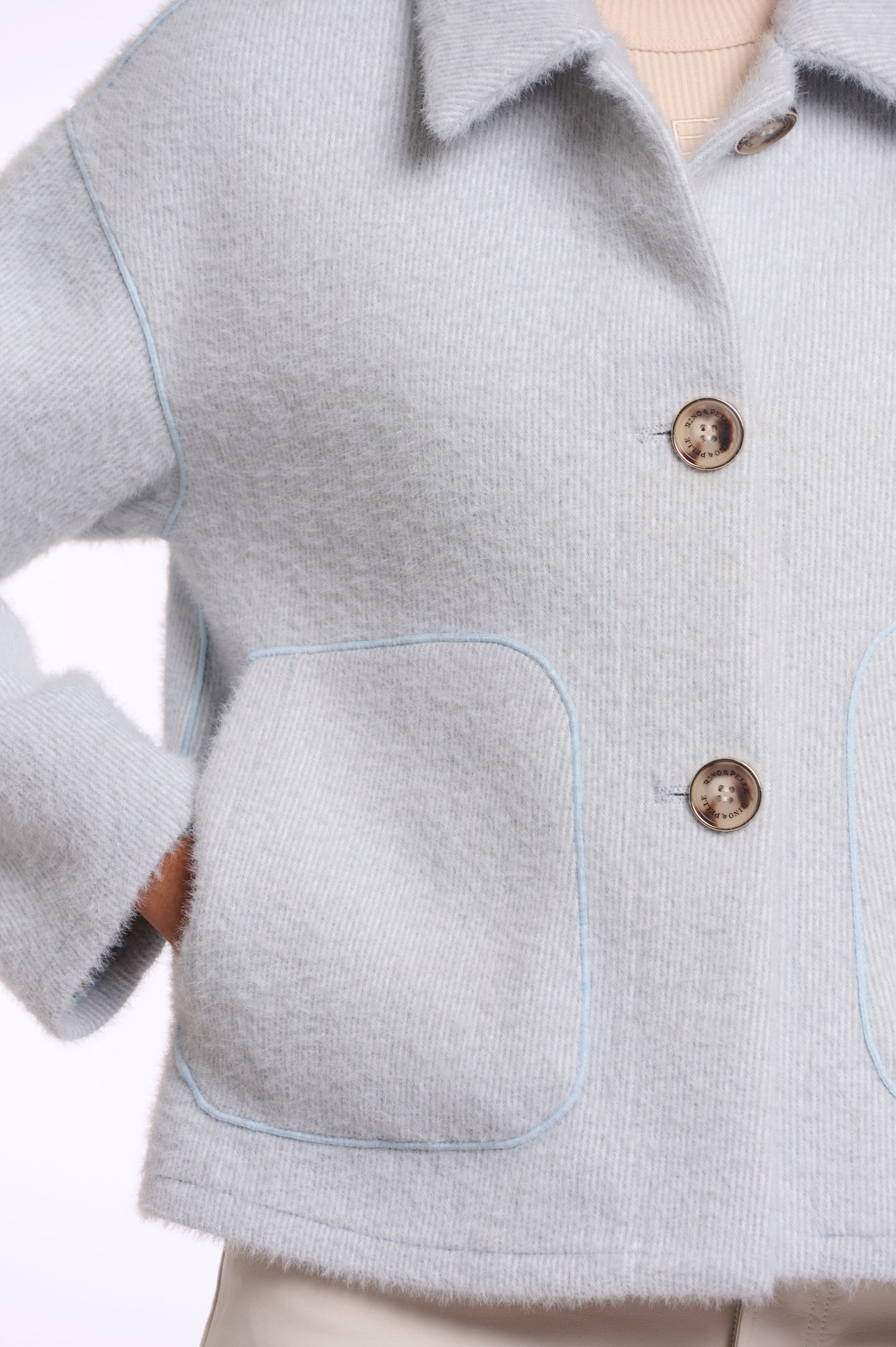 Rino & Pelle Jackets Esia Jacket in Light Blue Snow