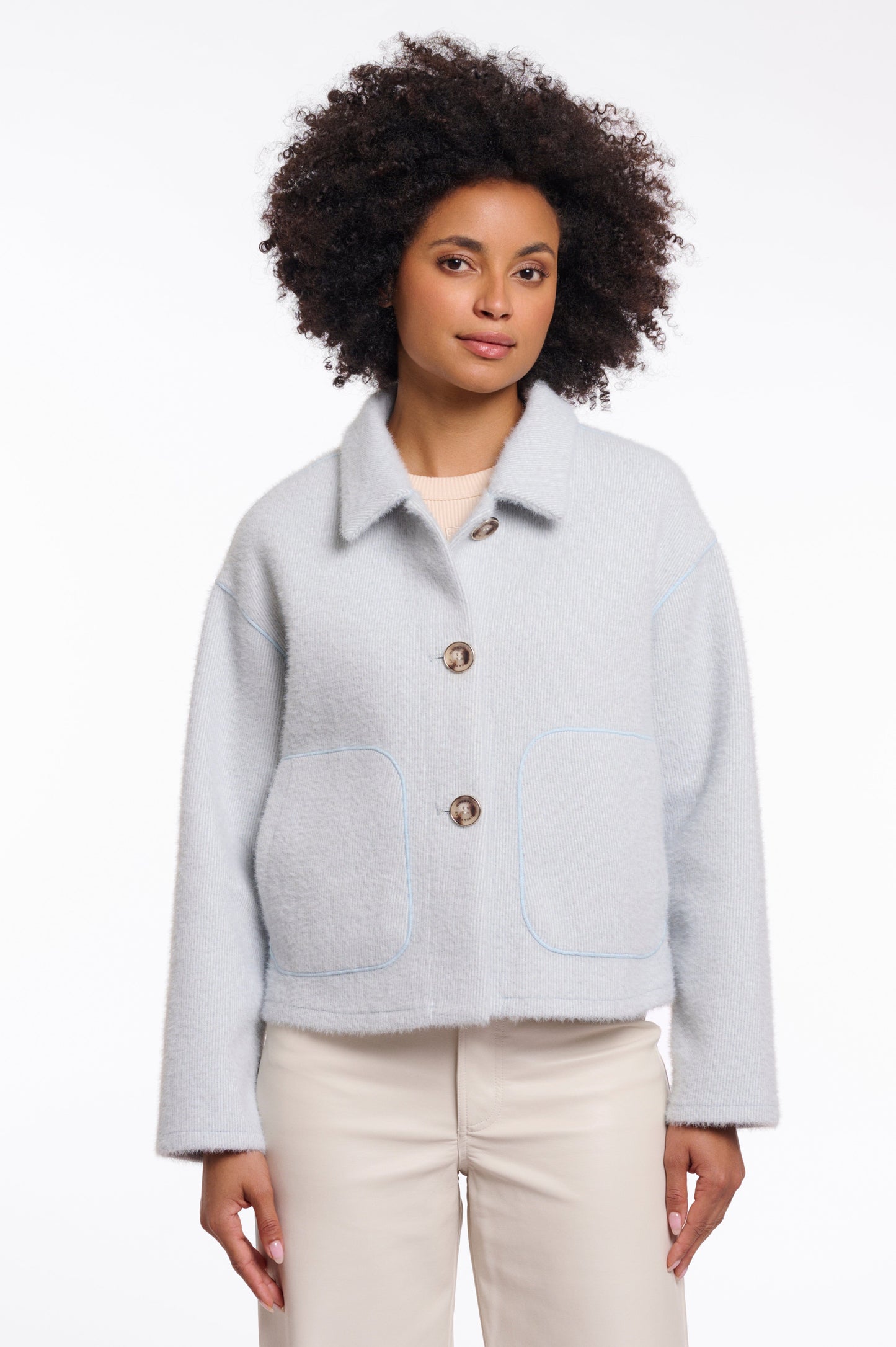 Rino & Pelle Jackets Esia Jacket in Light Blue Snow