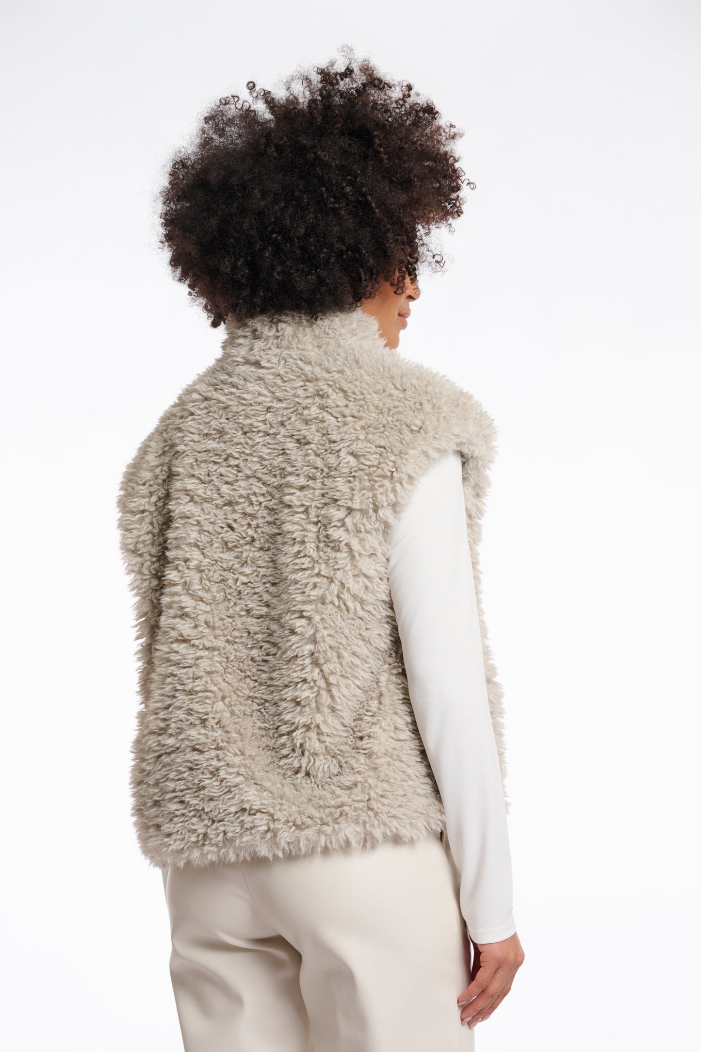 Rino & Pelle Jackets Freya Teddy Waistcoat in Birch