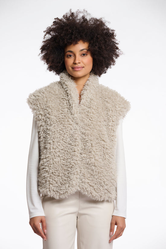 Rino & Pelle Jackets Freya Teddy Waistcoat in Birch