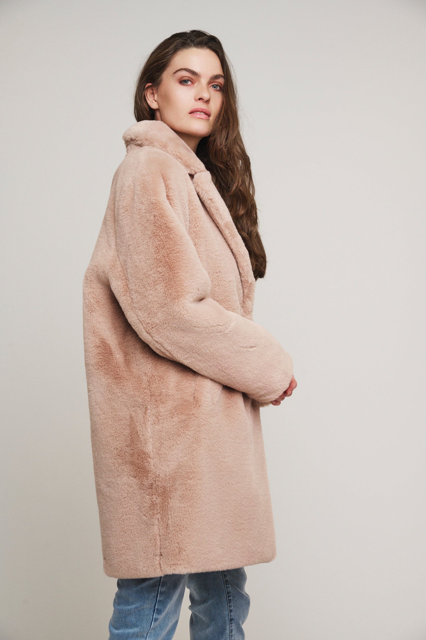 Rino & Pelle Jackets Powder Faux Fur Midi Jacket