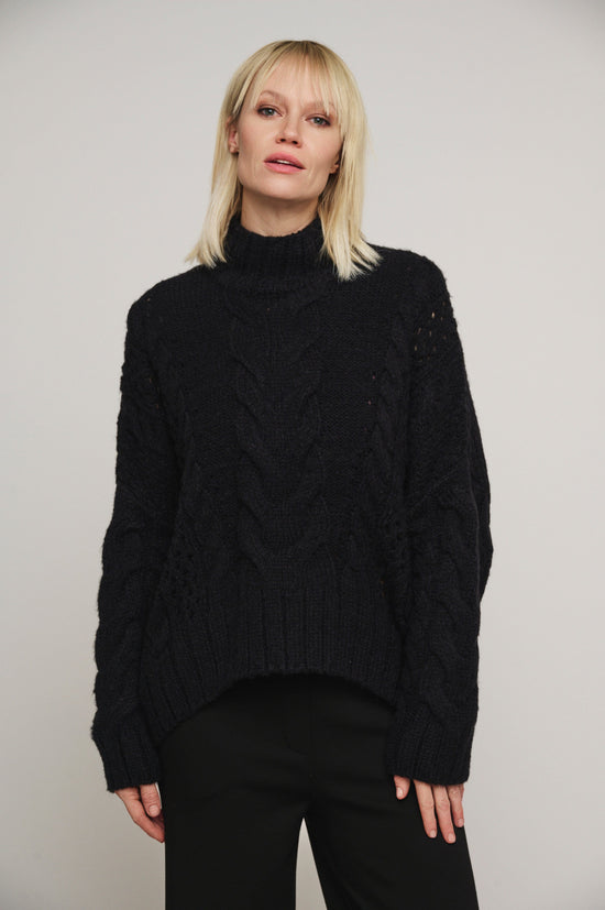 Rino & Pelle Knitwear Kelson Turtleneck Knit in Black