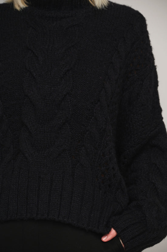 Rino & Pelle Knitwear Kelson Turtleneck Knit in Black