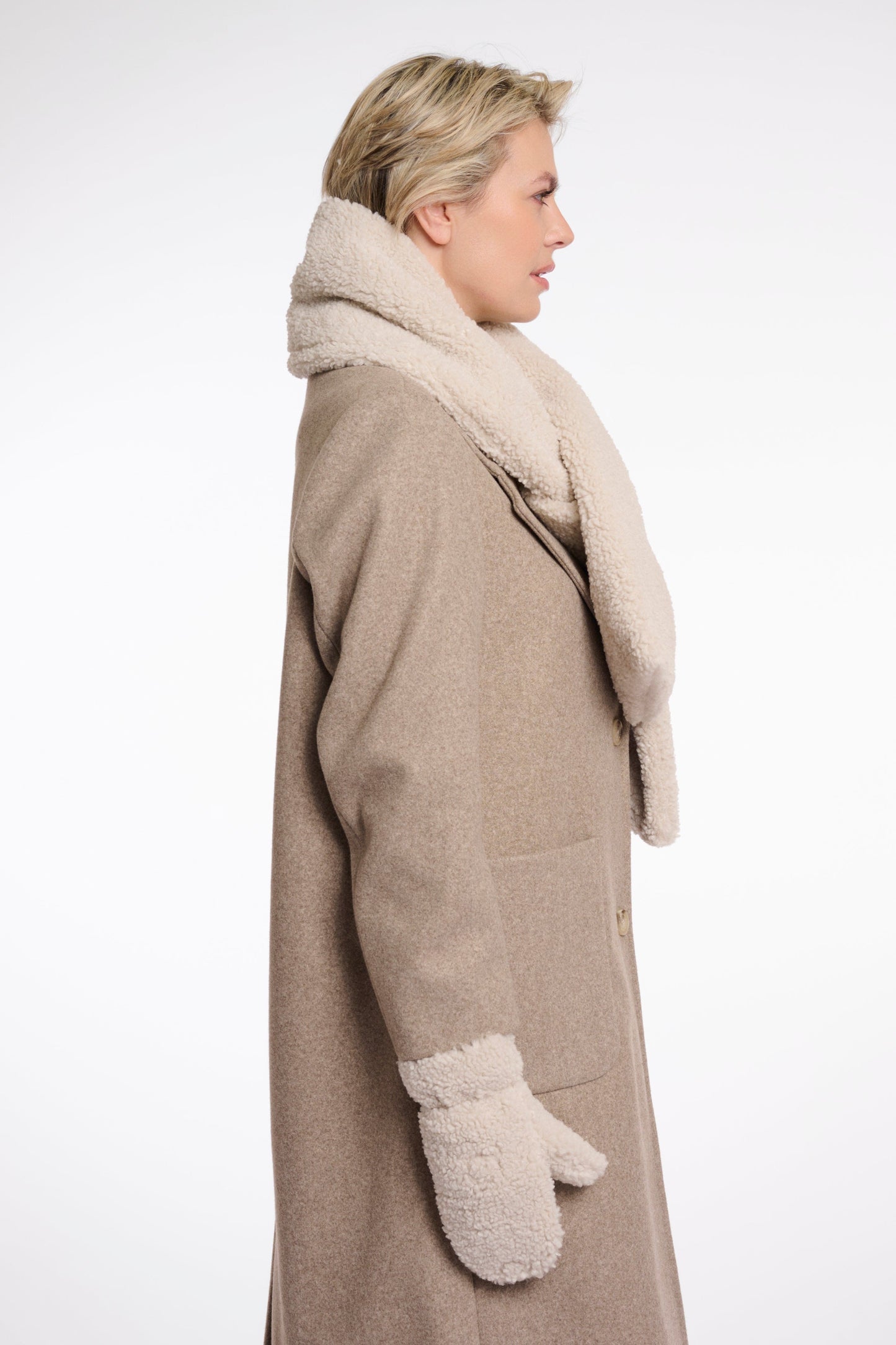 Rino & Pelle Scarves Asho Teddy Scarf in Birch